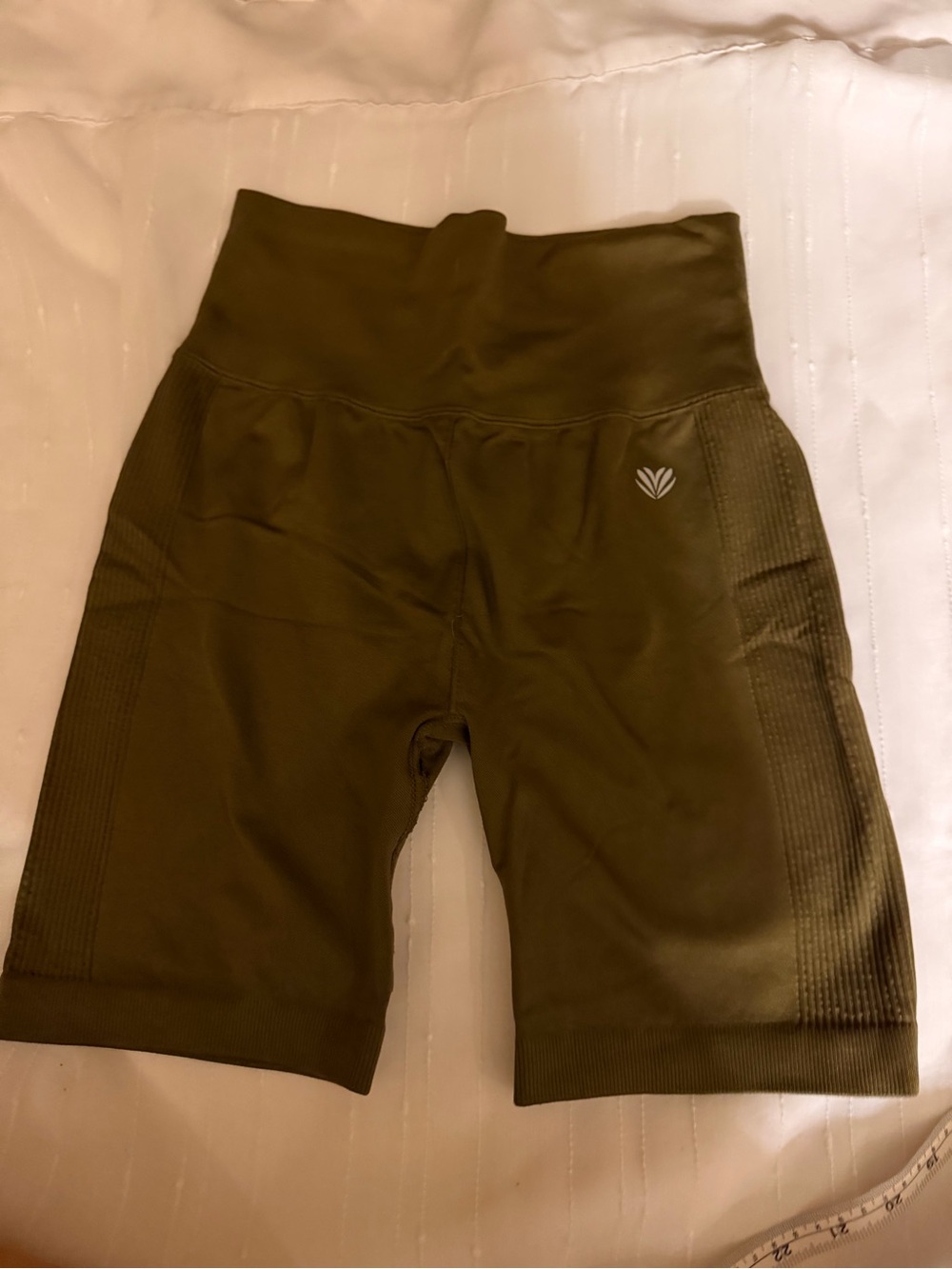 Forever 21 Olive Green High-Rise Bike Shorts